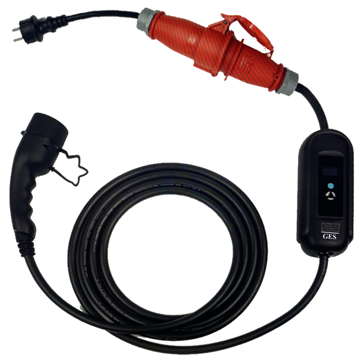 Wallbox / Mobiles Ladegerät / 11 KW / Inklusive Adapterset / GERMAN-CHARGE-Portable / Statisches-Lastmanagement
