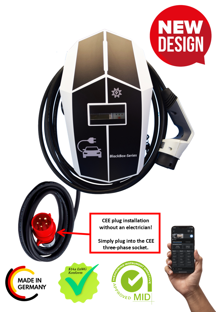Elektroauto Ladegerät / Wallbox 11KW / BLACKBOX-SERIES / PLUG & PLAY