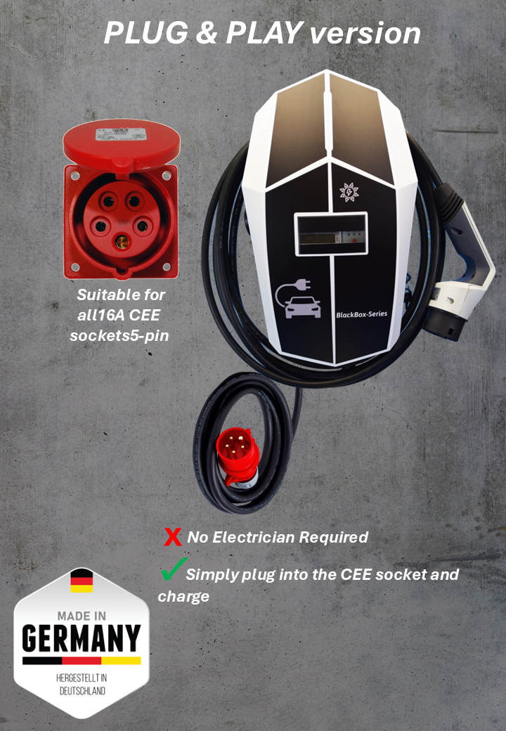 Elektroauto Ladegerät / Wallbox 11KW / BLACKBOX-SERIES / PLUG & PLAY